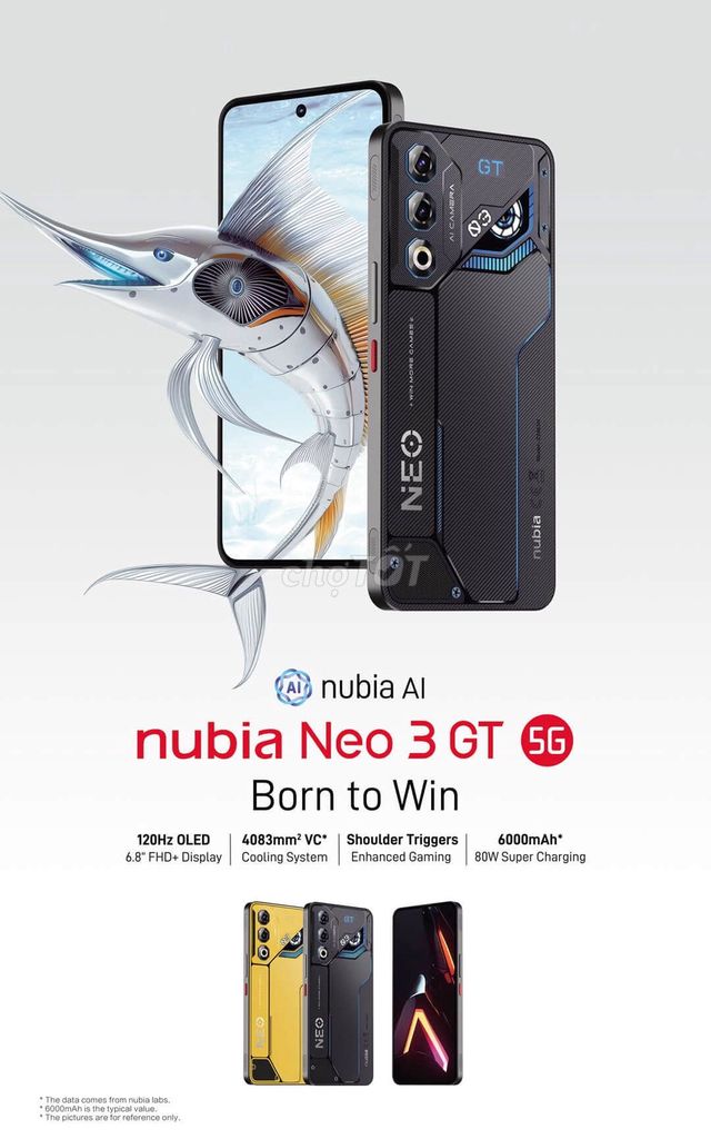 Nubia Neo 3 GT 12GB/256GB Đen. Mua bán Điện thoại tại Quận Gò Vấp Tp Hồ Chí Minh được đăng bởi Hội Đồ Điện Tử hình 1