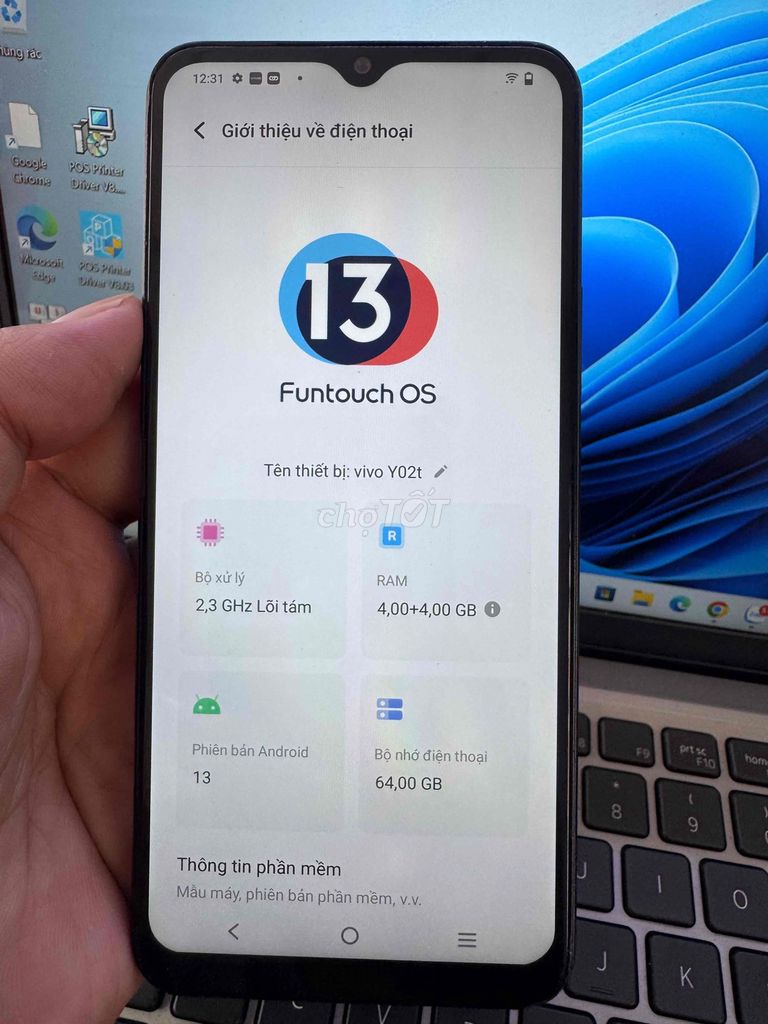 Vivo Y02T 4GB/64GB Đen. Mua bán Điện thoại tại Quận 6 Tp Hồ Chí Minh được đăng bởi QUỐC THIÊN BÁN GÓP 0 ĐỒNG  hình 1