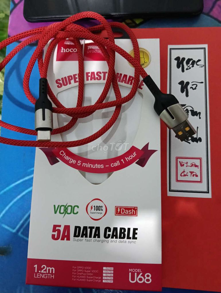 Dây sạc Nhanh Hoco chính hãng 1.2m 18-120W. Mua bán Phụ kiện (Màn hình, Chuột...) tại Huyện Cai Lậy Tiền Giang được đăng bởi Trân hình 1