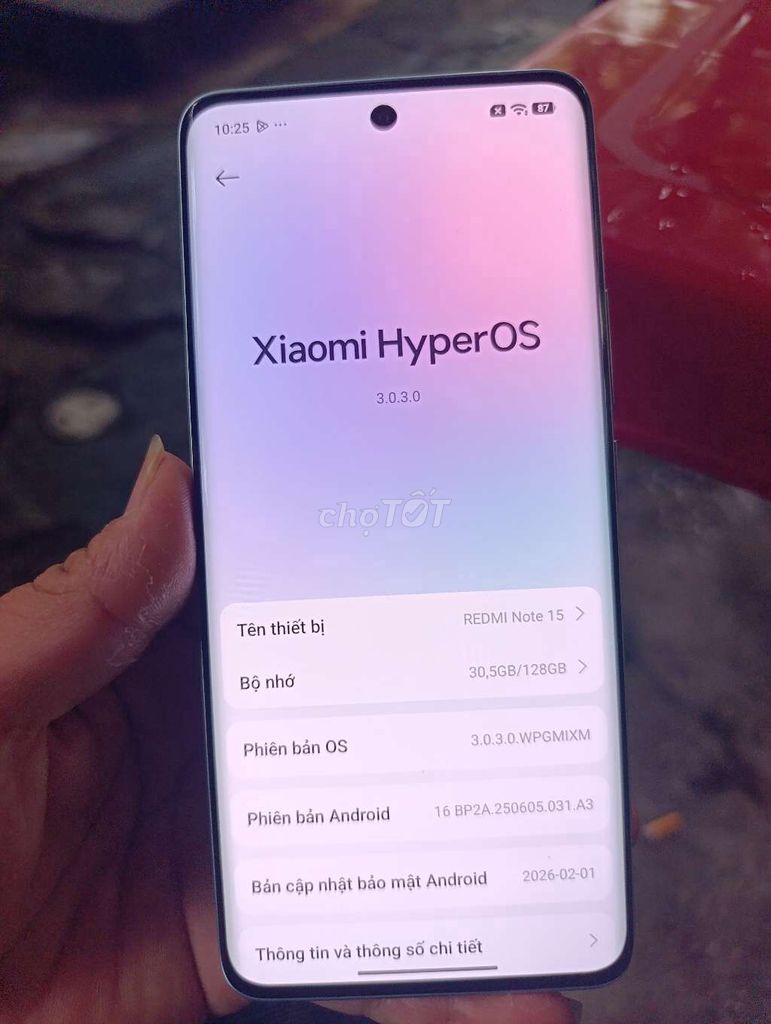 Redmi Note 15 6/128GB bh 15th. Mua bán Điện thoại tại Quận Hà Đông Hà Nội được đăng bởi Giá Tốt hình 1
