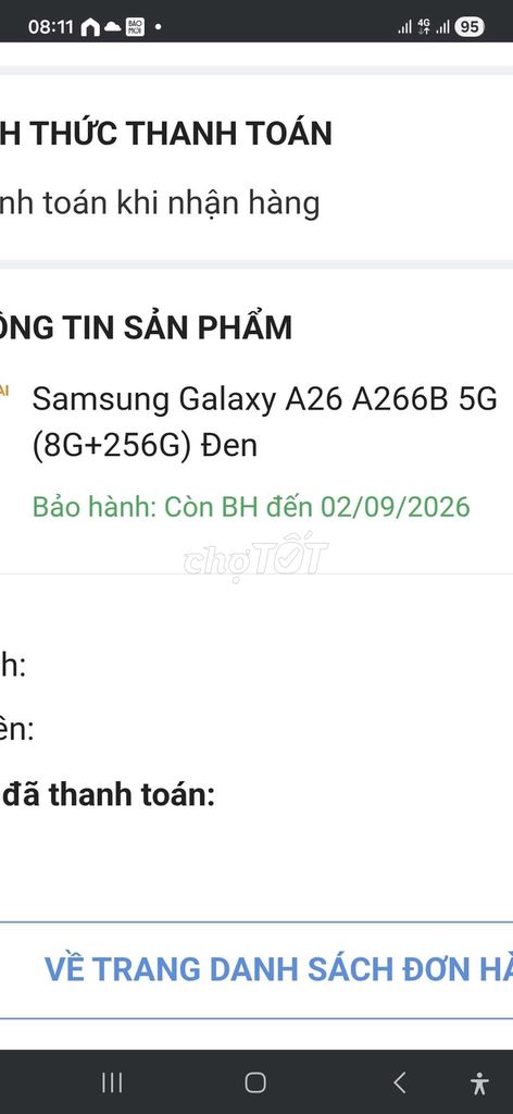 Samsung Galaxy A26 5G 256GB Đen 99% mới. Mua bán Điện thoại tại Quận Hồng Bàng Hải Phòng được đăng bởi Thịnh hình 1