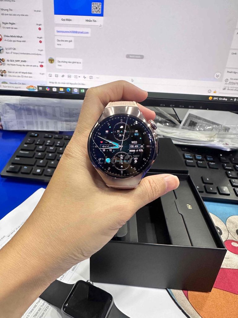 HUAWEI WATCH 5 ESIM THÉP LƯNG GỐM 42MM. Mua bán Thiết bị đeo thông minh tại Quận 8 Tp Hồ Chí Minh được đăng bởi Sammies hình 1