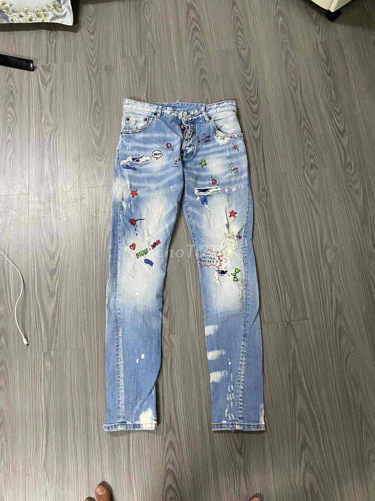 Quần jean Dsquared2 Nam Xanh nhạt (size28 <55kg. Mua bán Quần áo tại Quận Bình Tân Tp Hồ Chí Minh được đăng bởi cần bán  hình 1