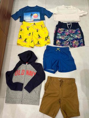 Đồ bơi, áo khoát, short bé trai, 5-8 tuổi, hàng US