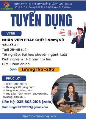 CÔNG TY TNHH DỆT MAY XUẤT KHẨU THÀNH CÔNG