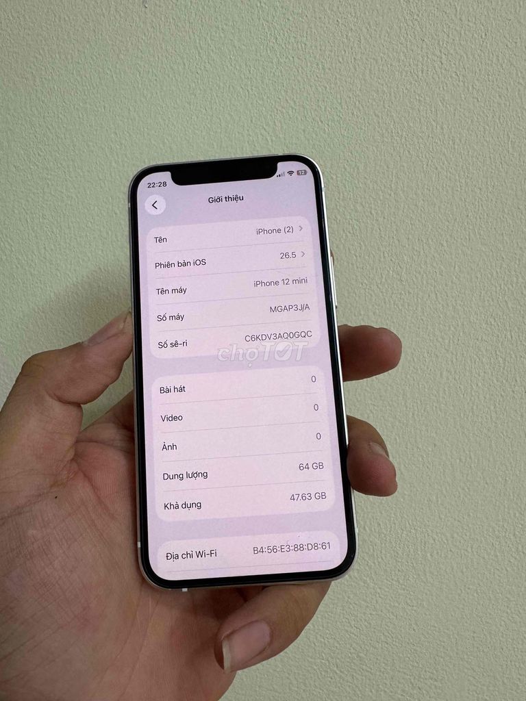 iPhone 12 mini 64GB Bạc. Mua bán Điện thoại tại Quận Tân Bình Tp Hồ Chí Minh được đăng bởi Dương Trần hình 1