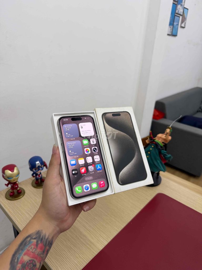 iPhone 15 Pro QTE 128GB Titan Zin Áp Zin Keng. Mua bán Điện thoại tại Quận Cầu Giấy Hà Nội được đăng bởi Trung Kiên Trả Góp Bao Nợ Xấu hình 1
