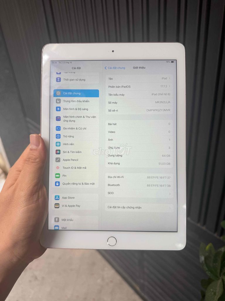 ipad gen 6 64g vàng