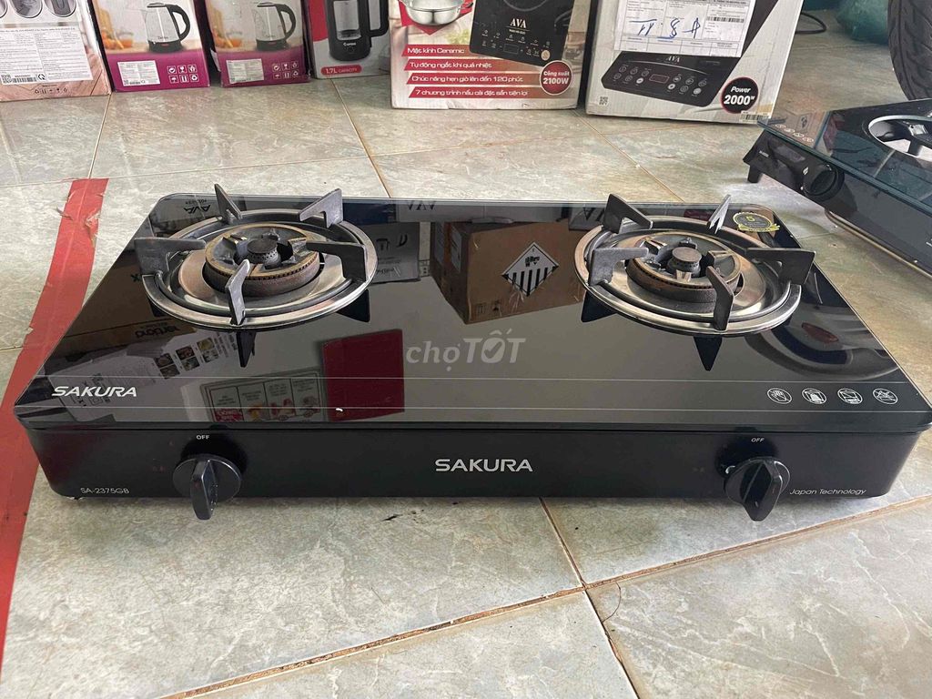 Bếp ga đôi Sakura SA-2375GB màu đen, mặt kính cườn. Mua bán Bếp, lò, đồ điện nhà bếp tại Thành phố Buôn Ma Thuột Đắk Lắk được đăng bởi Nguyễn Duy hình 1