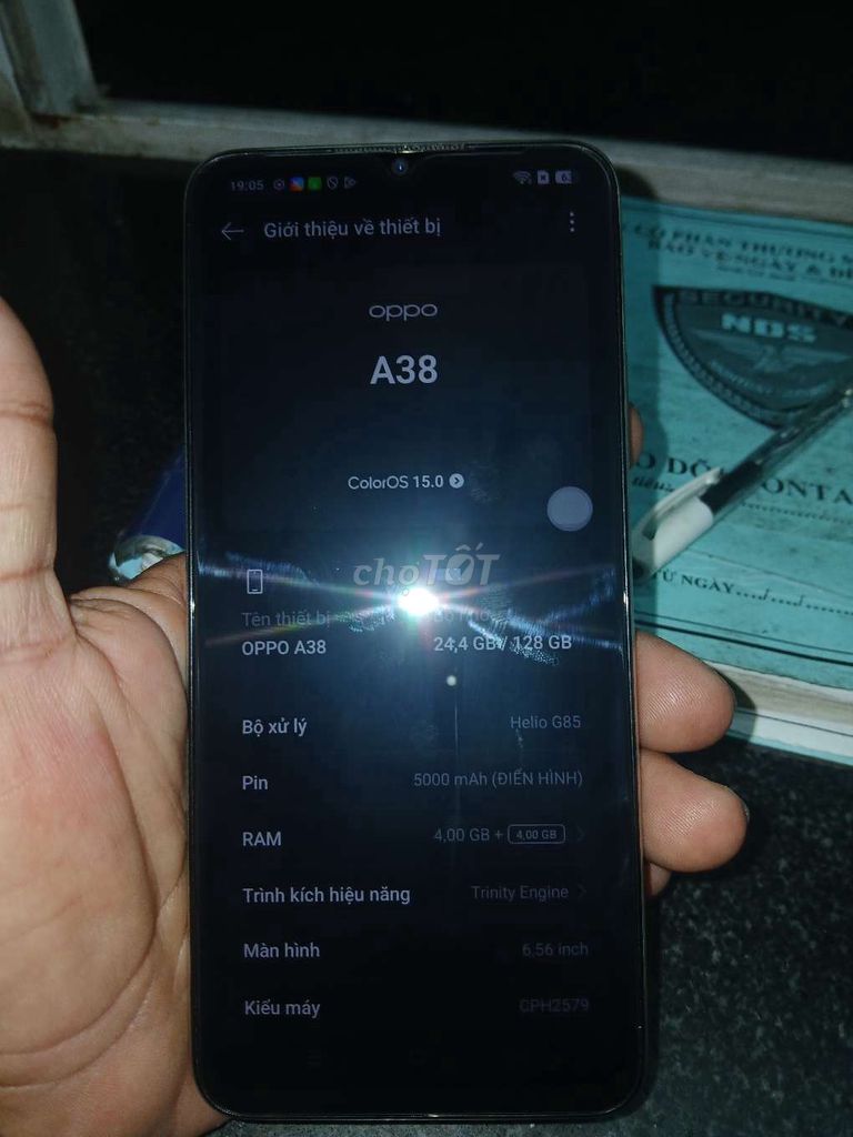 OPPO A38 128GB Trắng. Mua bán Điện thoại tại Thành phố Dĩ An Bình Dương được đăng bởi Minh Pham hình 1