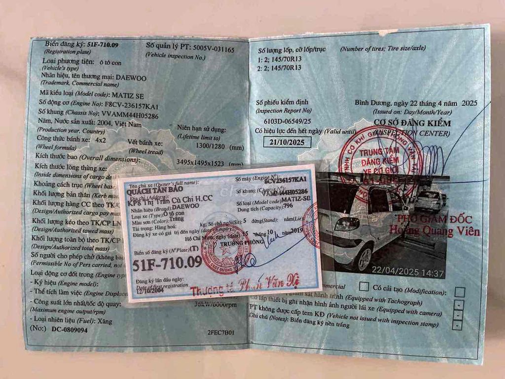 Daewoo Matiz 2004 0.8 MT giá rẻ. Mua bán Ô tô tại Huyện Củ Chi Tp Hồ Chí Minh được đăng bởi tanb hình 8