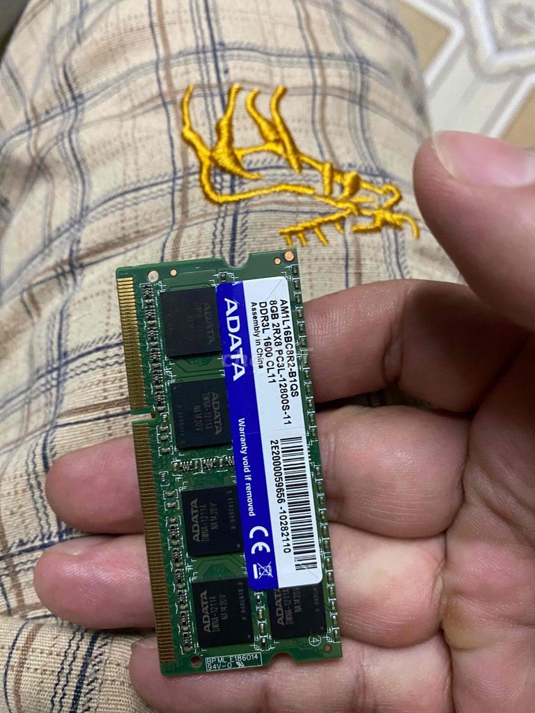 RAM Laptop ADATA 8GB DDR3L Bus 1600mhz. Mua bán Linh kiện (RAM, Card...) tại Quận 4 Tp Hồ Chí Minh được đăng bởi Jerry Tran hình 1
