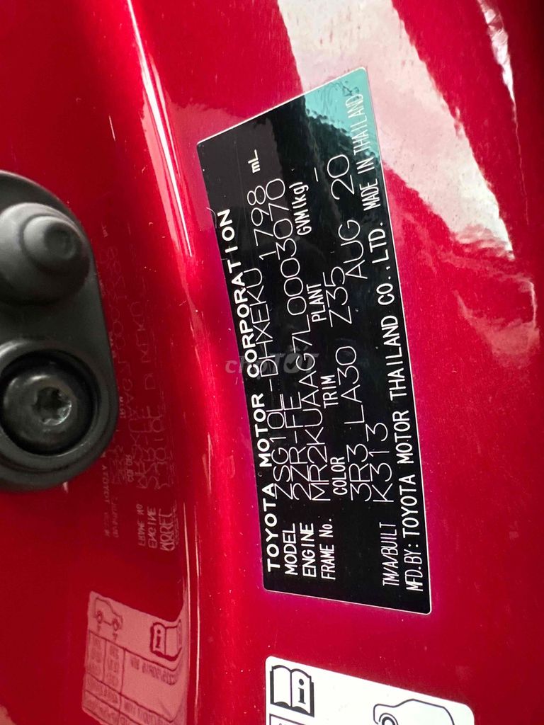 Toyota Corolla Cross V 2020 Đỏ giảm sâu BÁN TẾT. Mua bán Ô tô tại Quận Bình Thạnh Tp Hồ Chí Minh được đăng bởi phuongneo hình 9