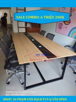 SALE BỘ BÀN GHẾ PHÒNG HỌP & BÀN 120X240 HÀNG ĐẶT. Mua bán Đồ dùng văn phòng tại Quận Phú Nhuận Tp Hồ Chí Minh được đăng bởi BÀN HỌP VĂN PHÒNG GIÁ TỐT TÂN BÌNH