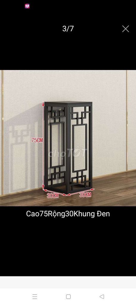 Kệ để cây khung kim loại Đen. Mua bán Tủ, kệ gia đình tại Huyện Hậu Lộc Thanh Hóa được đăng bởi Dương hình 1