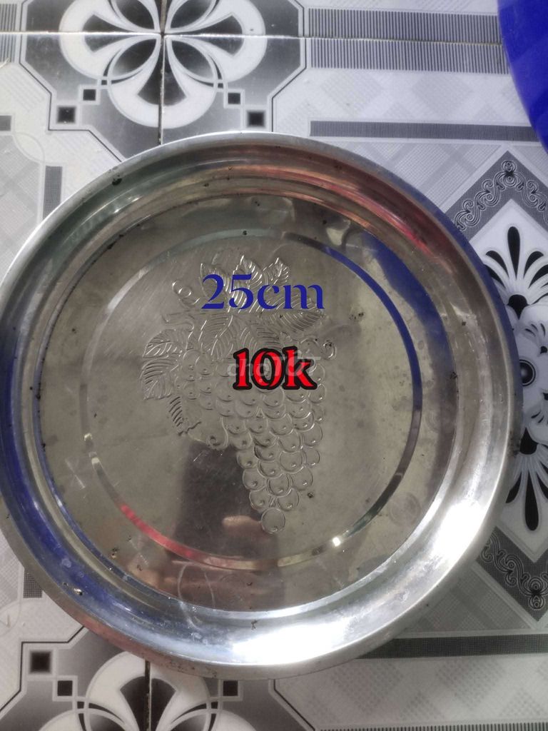 Đồ gia dụng kim loại Bạc 25cm. Mua bán Nội thất, đồ gia dụng khác tại Huyện Bình Tân Vĩnh Long được đăng bởi Cẩm Nhung hình 1
