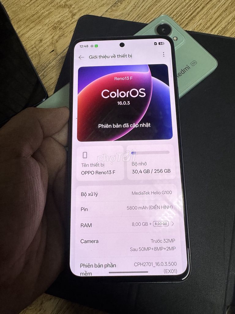 Oppo Reno 13F 256GB Đen. Mua bán Điện thoại tại Quận Liên Chiểu Đà Nẵng được đăng bởi hai hình 1