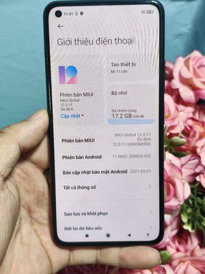 Xiaomi Mi 11 Lite 128GB Đen Đã sử dụng