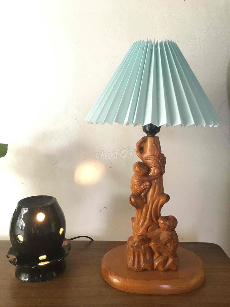 Đèn ngủ Gỗ thịt Xanh cô ban Chỉnh sáng. Mua bán Đèn tại Quận Bắc Từ Liêm Hà Nội được đăng bởi Phương Trần hình 1