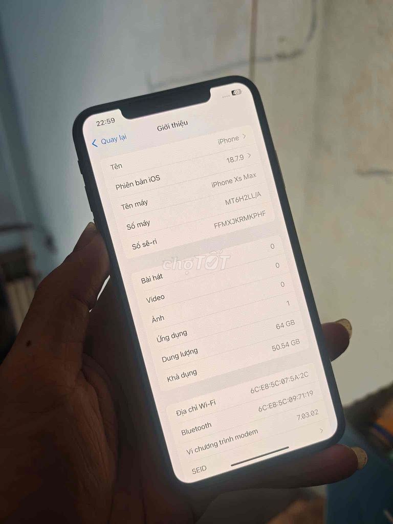 Apple iPhone Xs Max 64GB Vàng Đã sử dụng. Mua bán Điện thoại tại Quận Bình Tân Tp Hồ Chí Minh được đăng bởi nguyễn sang  hình 1