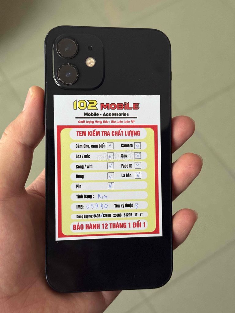 iPhone 12 64GB Đen chức năng đầy đủ giá tốt. Mua bán Điện thoại tại Thành phố Buôn Ma Thuột Đắk Lắk được đăng bởi Nguyễn Hoàng hình 1