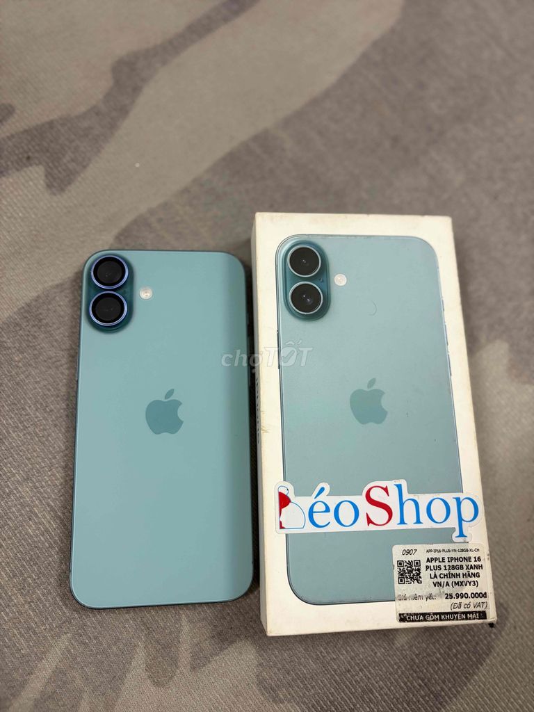 Apple iPhone 16 Plus 128GB Xanh 98%. Mua bán Điện thoại tại Quận 11 Tp Hồ Chí Minh được đăng bởi thai kim phong  hình 1