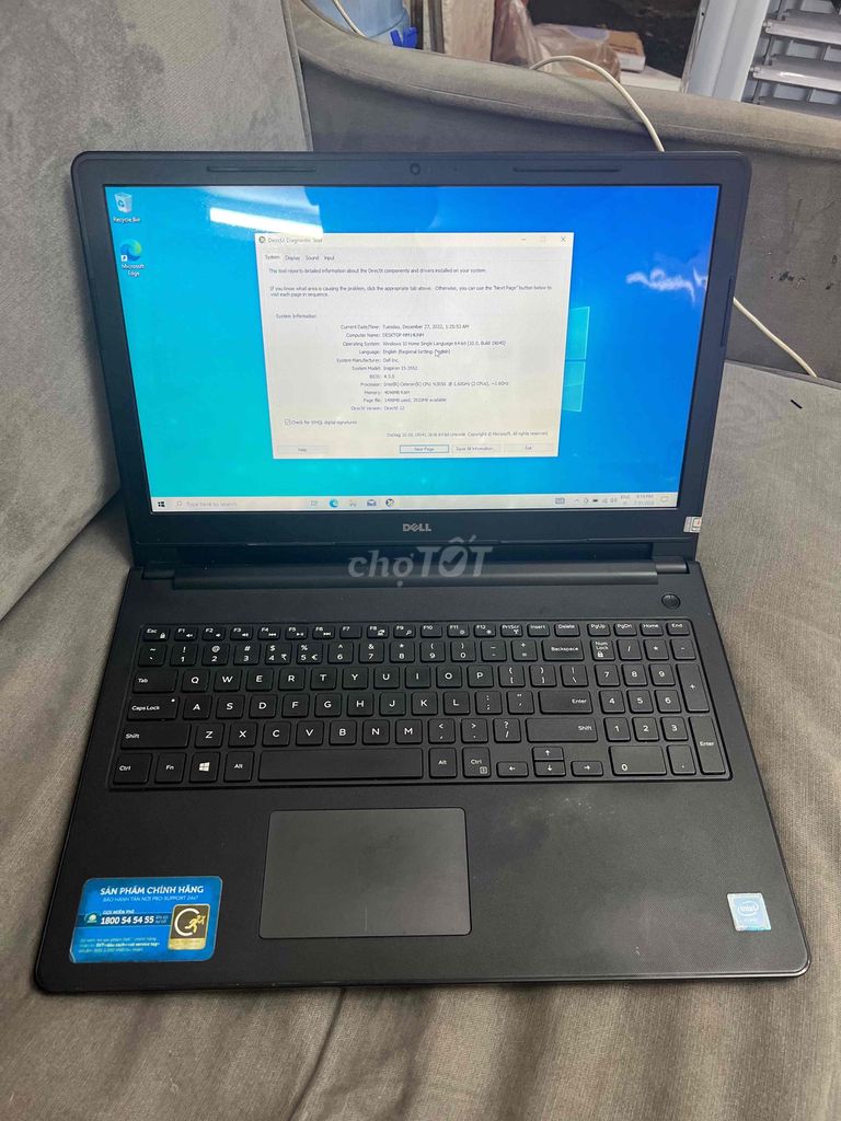 Dell Inspiron 15 Celeron N3050 4GB/500GB Đen. Mua bán Laptop tại Quận Đống Đa Hà Nội được đăng bởi HQ Computer hình 1
