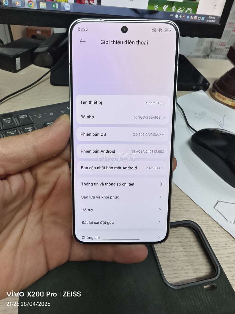 Xiaomi Mi 15 256GB Bạc. Mua bán Điện thoại tại Quận Hai Bà Trưng Hà Nội được đăng bởi Quốc Bảo hình 1