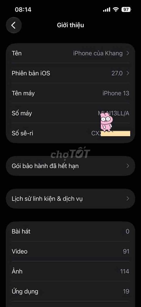 Apple iPhone 13. Mua bán Điện thoại tại Huyện Trà Ôn Vĩnh Long được đăng bởi Gary Trần hình 1