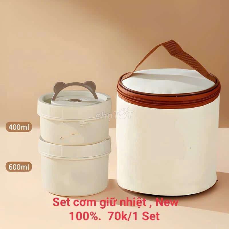 Hộp cơm giữ nhiệt 400ml, 600ml Trắng kem Mới 100%. Mua bán Dụng cụ nhà bếp tại Quận Tân Phú Tp Hồ Chí Minh được đăng bởi Phan Huy Hoàng  hình 1