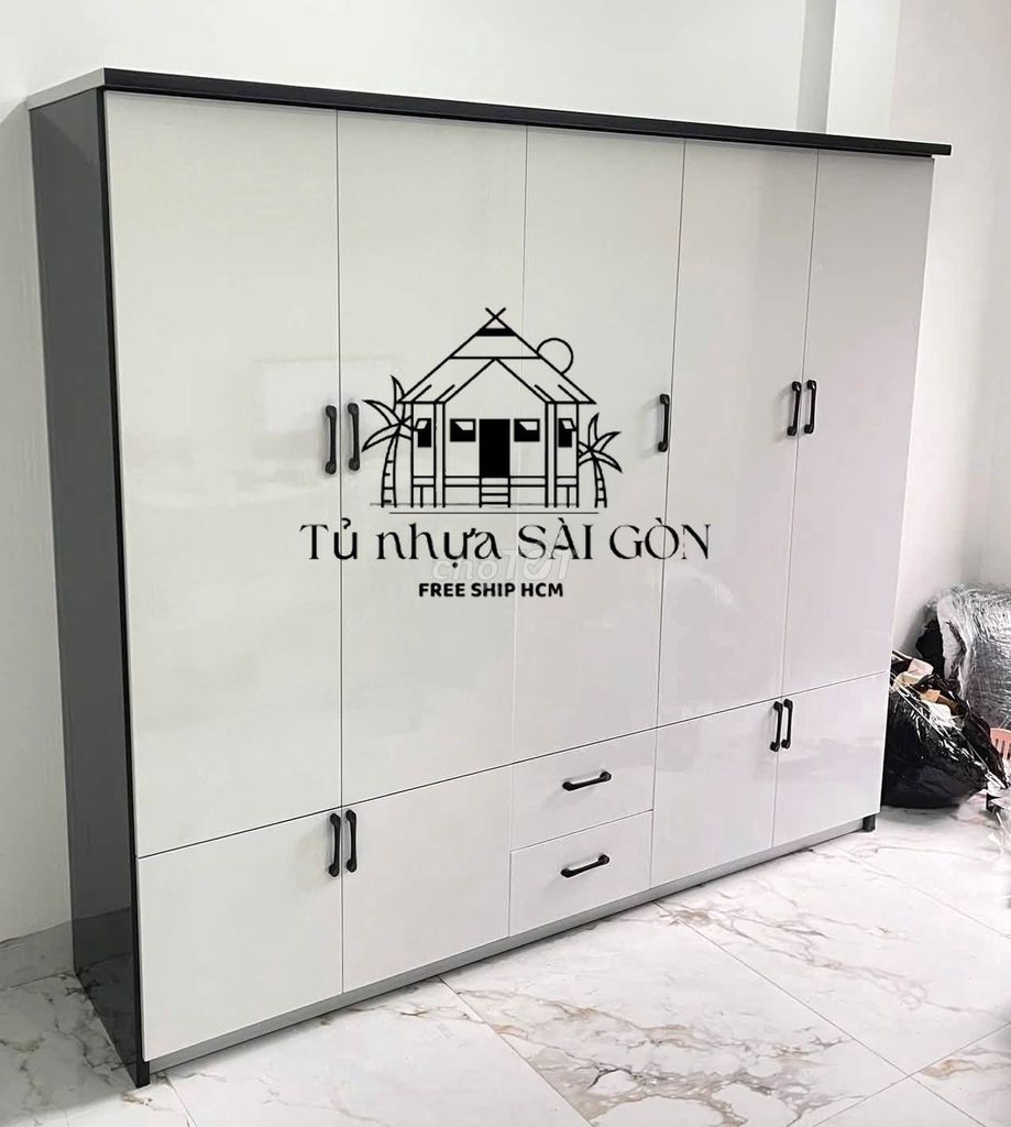 Tủ quần áo Nhựa Đài Loan 1m85x1m8x45cm . Mua bán Tủ, kệ gia đình tại Quận 10 Tp Hồ Chí Minh được đăng bởi Cửa Hàng Nội Thất hình 1