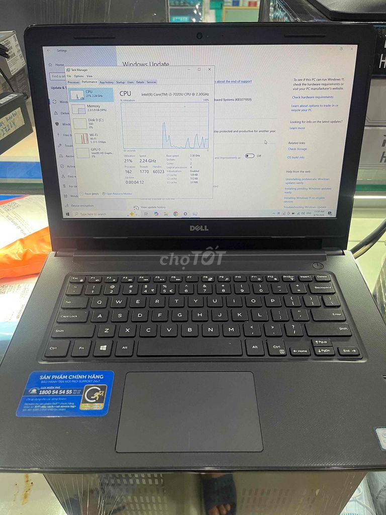 Dell Vostro 14-3468 i3 7020U 4GB Đen. Mua bán Laptop tại Thành phố Pleiku Gia Lai được đăng bởi Vân icloud hình 1