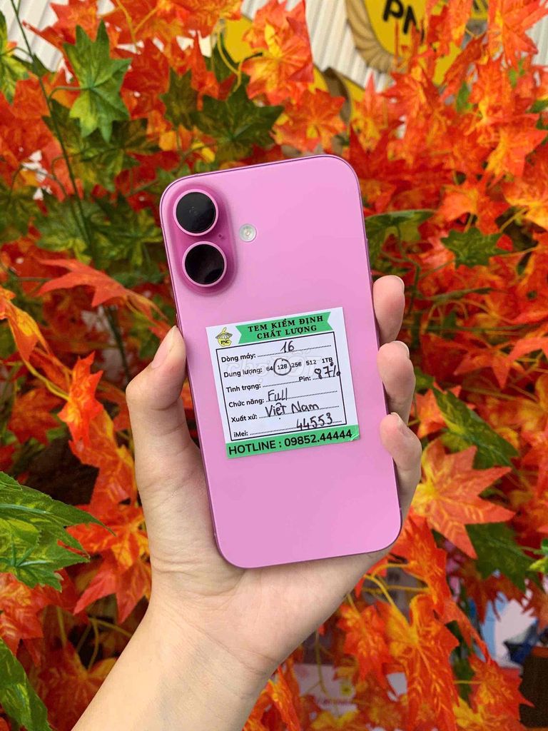 Apple iPhone 16 Thường 128GB Hồng Việt Nam. Mua bán Điện thoại tại Quận Ninh Kiều Cần Thơ được đăng bởi Khả Hân PNC hình 1