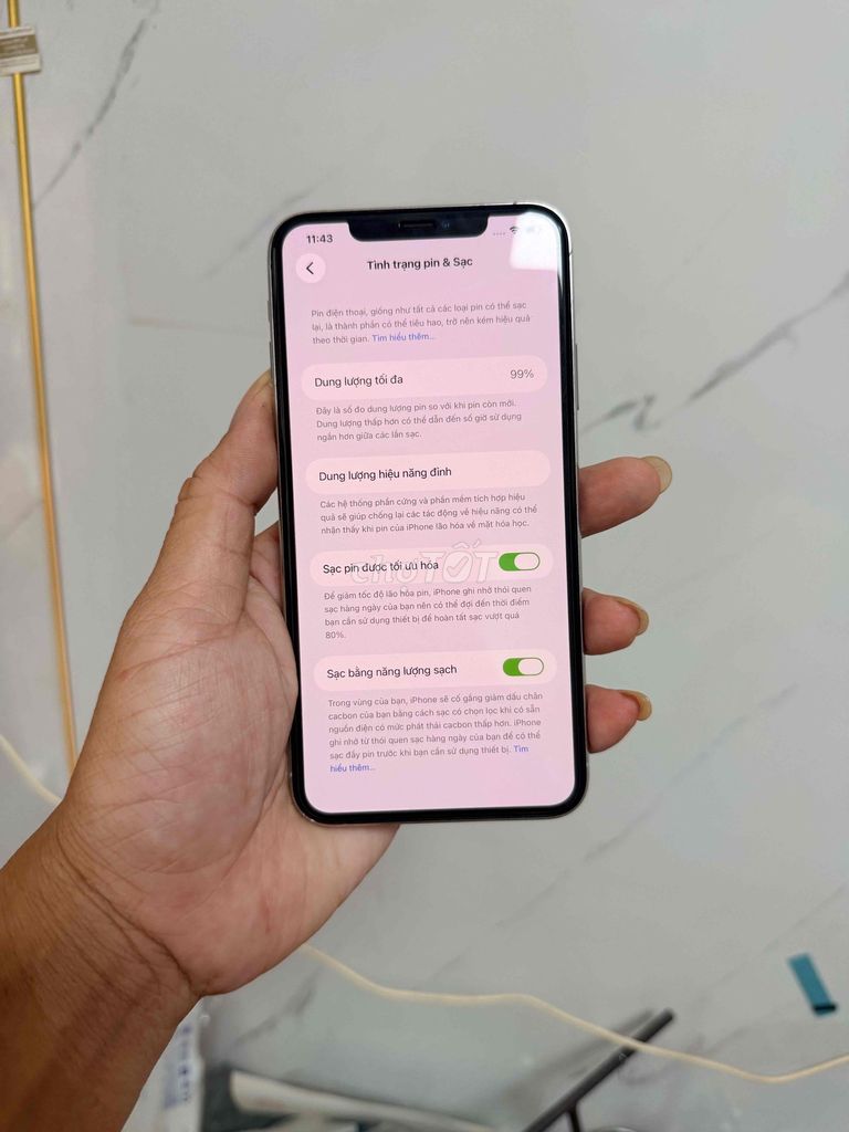 Apple iPhone 11 Pro Max 256GB Trắng 98% nguyên zin. Mua bán Điện thoại tại Quận 6 Tp Hồ Chí Minh được đăng bởi Chuyên mua bán điện thoại laptop hình 1