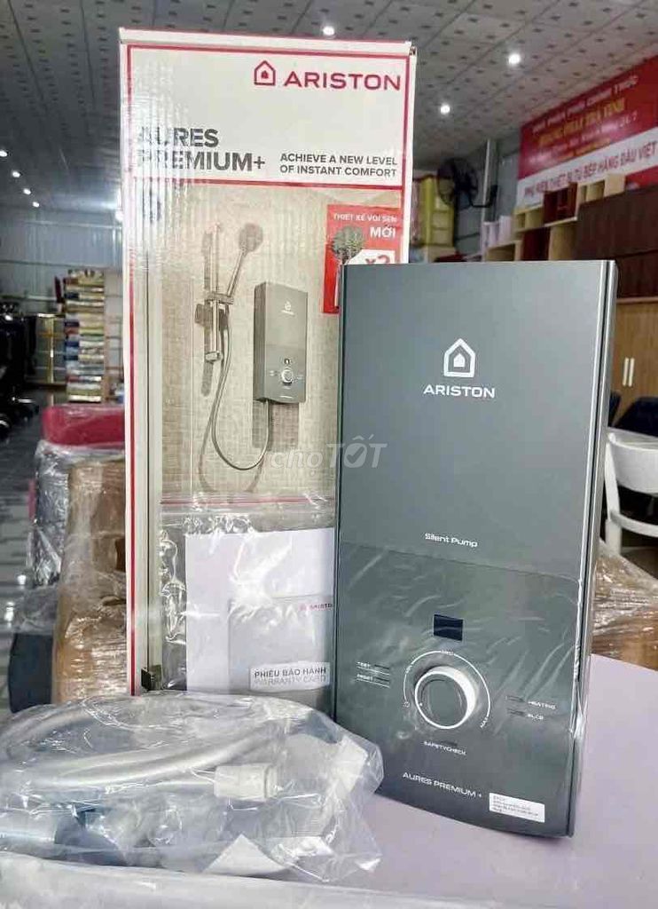 Máy nước nóng Ariston Aures Premium+. Mua bán Thiết bị vệ sinh, nhà tắm tại Huyện Đức Hòa Long An được đăng bởi  Đạt Điện máy trả góp hình 1