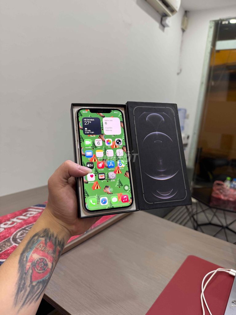 Apple iPhone 12 Pro Max QTE 128GB Trắng Nguyên bản. Mua bán Điện thoại tại Quận Đống Đa Hà Nội được đăng bởi Hà Nội Mobile Bao Duyệt Nợ Xấu hình 1
