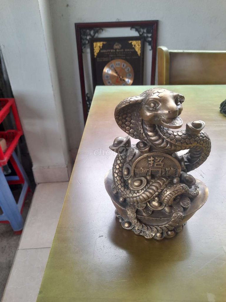 Tượng phong thủy Đồng Rắn 22cm. Mua bán Đồ sưu tầm, đồ cổ tại Huyện Củ Chi Tp Hồ Chí Minh được đăng bởi Minh Nguyễn hình 1