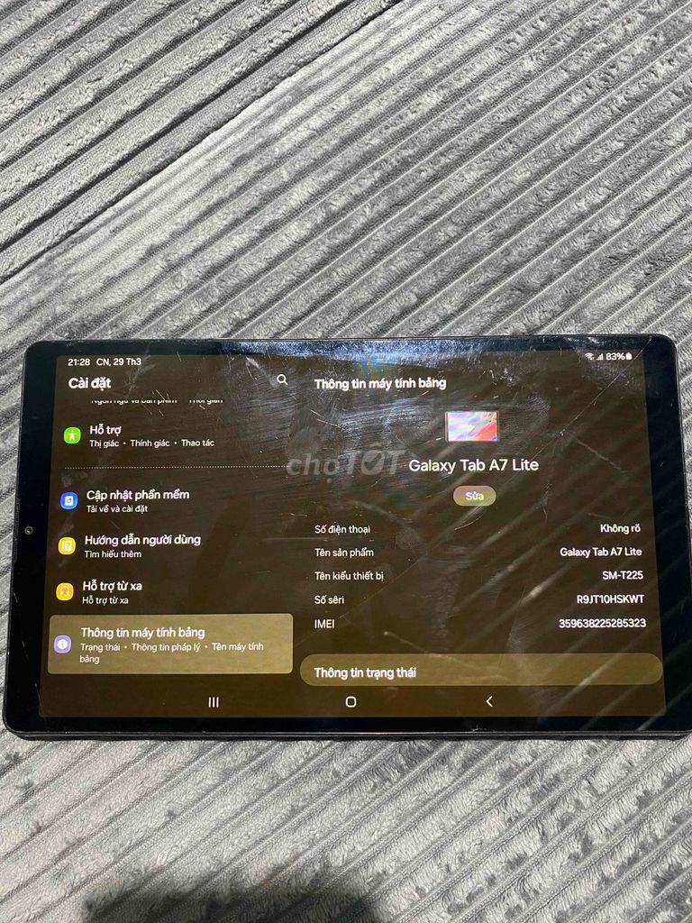 Samsung Galaxy Tab A7 Lite Xám. Mua bán Máy tính bảng tại Thành phố Thủ Đức Tp Hồ Chí Minh được đăng bởi tờ rí hình 1