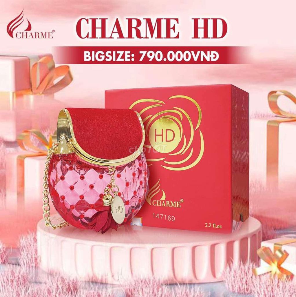 [CHÍNH HÃNG] NƯỚC HOA NỮ CHARME HD CHAI LỚN 65ML