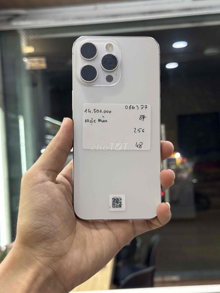 15 Pro Max 256GB màn mực/ BAO VỢ XẤU. Mua bán Điện thoại tại Quận 12 Tp Hồ Chí Minh được đăng bởi Sang Mobile hình 1