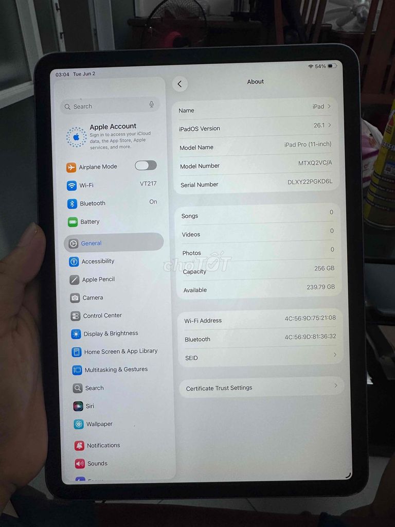 Apple iPad Pro 2018 256GB Xám. Mua bán Máy tính bảng tại Quận Thanh Xuân Hà Nội được đăng bởi Hoàng Duy hình 1