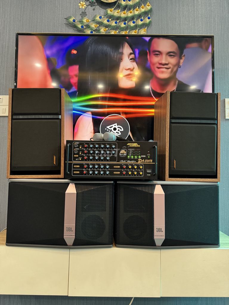 Bộ KARAOKE JBL - Bose 301- 2 Mic - Âmli 506N