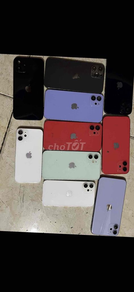 Vỏ zin iphone 11 12 12 pro Xr 12 mini 13 đủ zin ạ