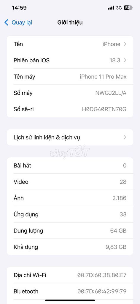 Apple iPhone 11 Pro Max 64GB Đã thay màn. Mua bán Điện thoại tại Quận 12 Tp Hồ Chí Minh được đăng bởi Phan Nghĩa hình 1