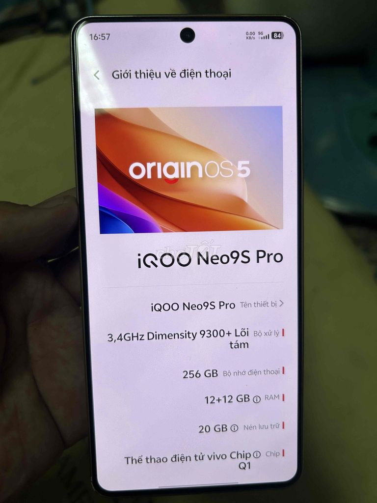 IQOO Neo 9SPro (12/256) 97% Fullbox. Mua bán Điện thoại tại Quận 8 Tp Hồ Chí Minh được đăng bởi Tran Thanh hình 1