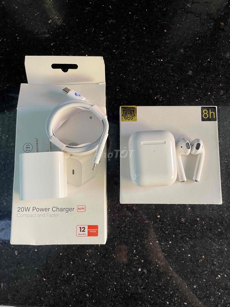 Sạc điện thoại 20W Trắng , tai nghe pro2. Mua bán Phụ kiện (Màn hình, Chuột...) tại Thành phố Huế Thừa Thiên Huế được đăng bởi Hoa Mỹ hình 1