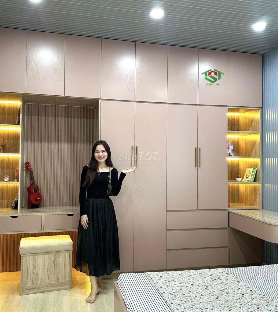 Chuyên thi công lắp đặt tủ quần áo thiết kế đẹp. Dịch vụ tại Quận Thanh Khê Đà Nẵng được đăng bởi Nội thất bếp trọn gói TST  hình 1
