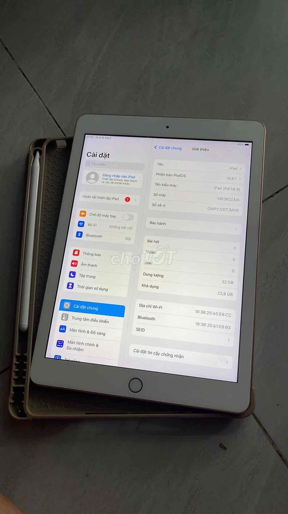 iPad Gen 6 Wifi 32GB Nguyên zin có bút icloud sạch. Mua bán Máy tính bảng tại Quận 8 Tp Hồ Chí Minh được đăng bởi Thanh Tâm Mobile hình 1