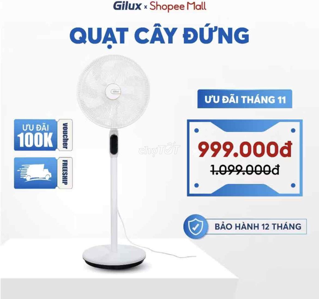 Quạt cây đứng Gilux GLQ68 Trắng. Mua bán Quạt tại Thành phố Thủ Đức Tp Hồ Chí Minh được đăng bởi Anh Thư hình 1