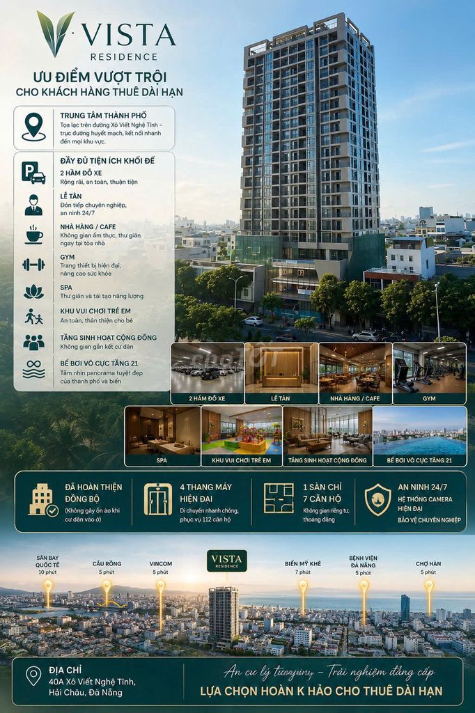 Căn hộ vista residence – trung tâm đà nẵng - nội thất cao cấp
